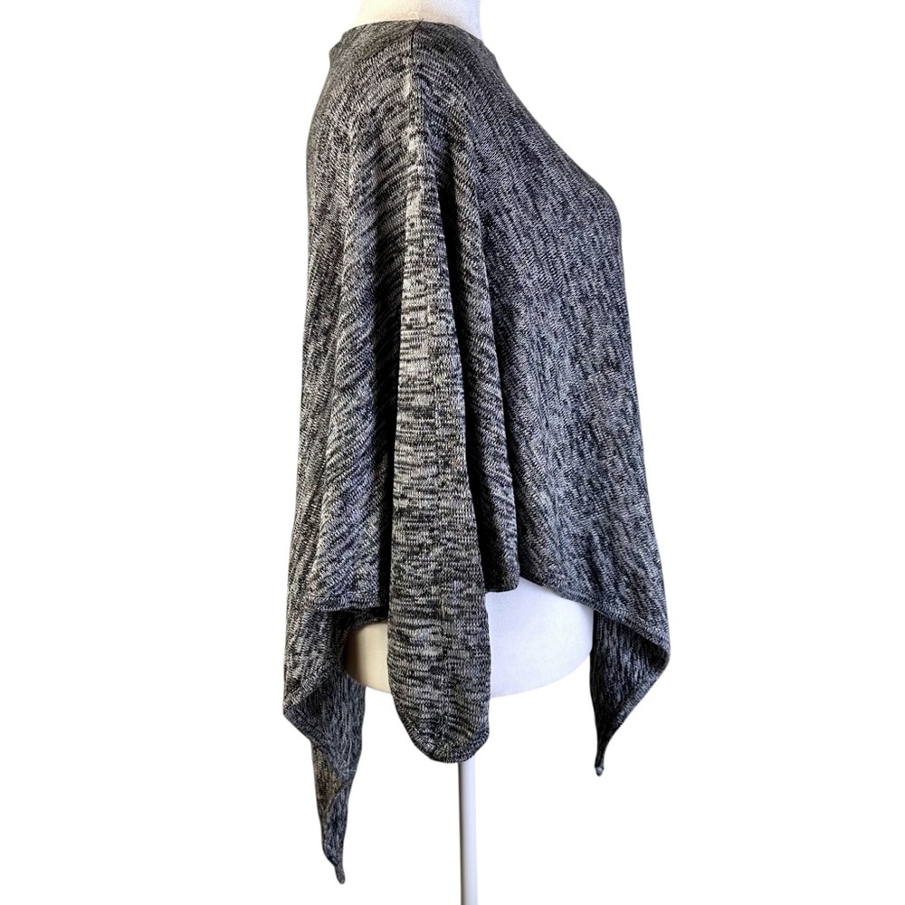Lululemon Athletica Cashmere Blend Black and Gray Poncho One Size - Picture 6 of 7